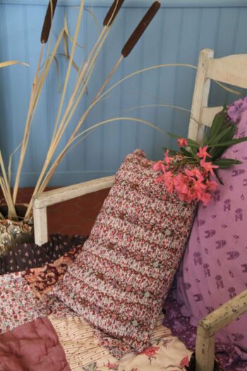 Suranne Diary Smocked Cushion Cover Floral Meadow - Image 3