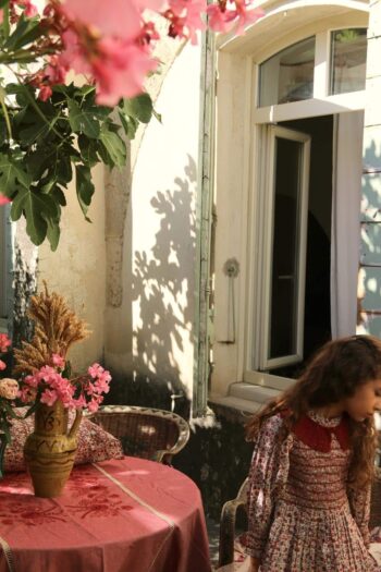 Suranne Diary Tablecloth Red Embroidered Chambray