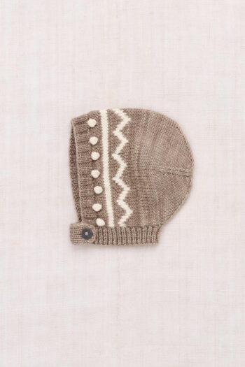 Misha & Puff Baby Zig Zag Bonnet Brut