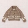 Misha & Puff Zig Zag Snowy Day Cardigan Brut