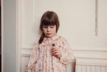 Emile et Ida Ecru Pink Smocked Blouse Rosalie