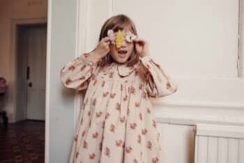 Emile et Ida Baby Loose Flounce Dress Fleurs Des Bois