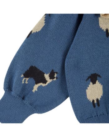 Emile et Ida Blue Sheep Cardigan Mouton Bleu