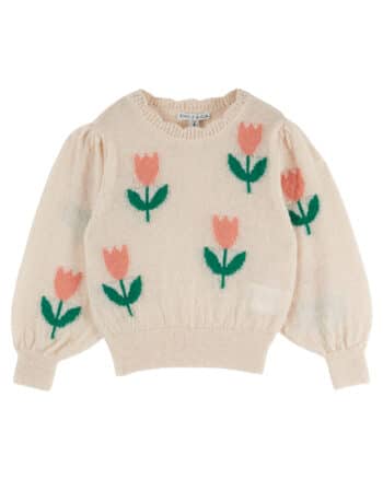 Emile et Ida Pink Tulip Sweater Tulipe Rose