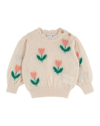 Emile et Ida Pink Tulip Sweater Tulipe Rose