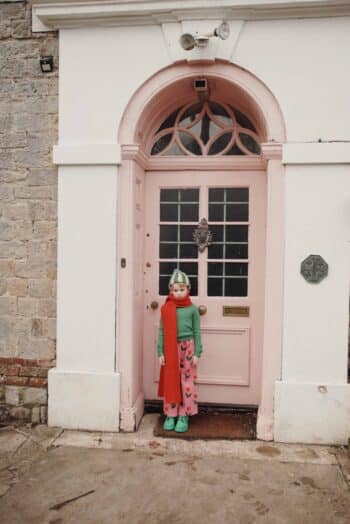 Emile et Ida Pink Velvet Trousers Grande Tulipe