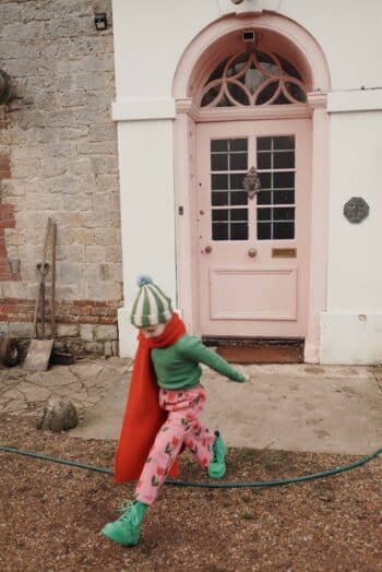Emile et Ida Pink Velvet Trousers Grande Tulipe