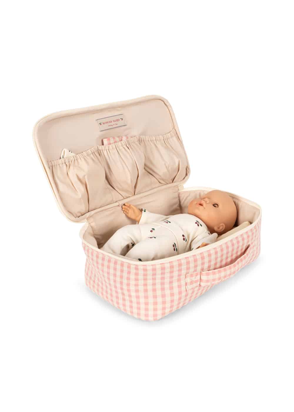 Konges Slojd Doll Nursery Suitcase Pink Check 3 Konges Slojd Doll Nursery Suitcase Pink Check
