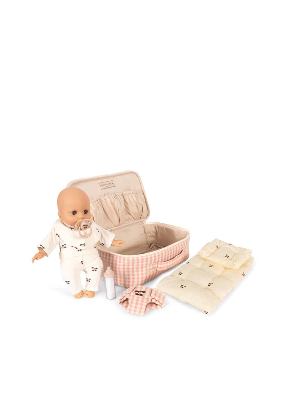 Konges Slojd Doll Nursery Suitcase Pink Check 1 Konges Slojd Doll Nursery Suitcase Pink Check