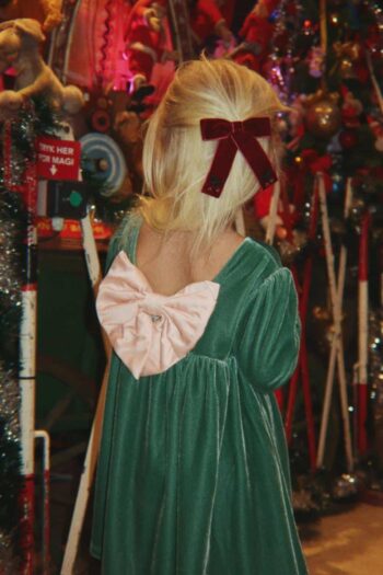 Konges Slojd Gia Bow Dress GRS Fir