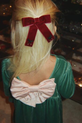 Konges Slojd Gia Bow Dress GRS Fir