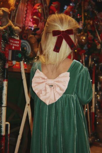 Konges Slojd Gia Bow Dress GRS Fir