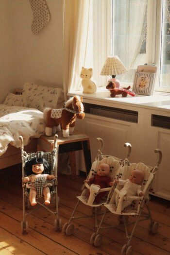 Konges Slojd Poppy Doll Stroller Set Pink Check