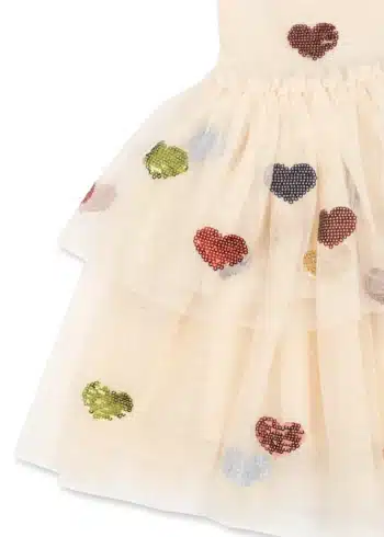 Konges Slojd Yvonne Fairy Dress with coloured hearts