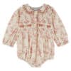 Pink Floral Smocked Romper Rosalie