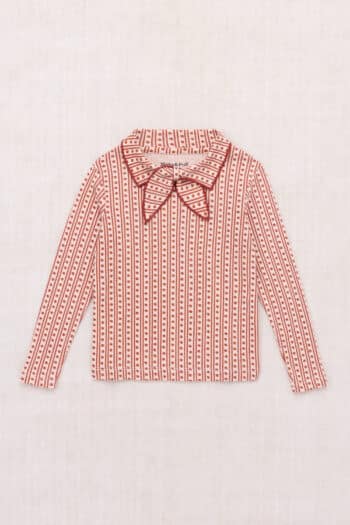 Misha and Puff Junior Scout Top in Candyfloss Little House Floral print organic pima cotton featuring a built-in pull-through kerchief neck