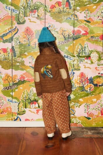 misha-and-puff-yearling-shawl-collar-cardigan-chestnut on girl back